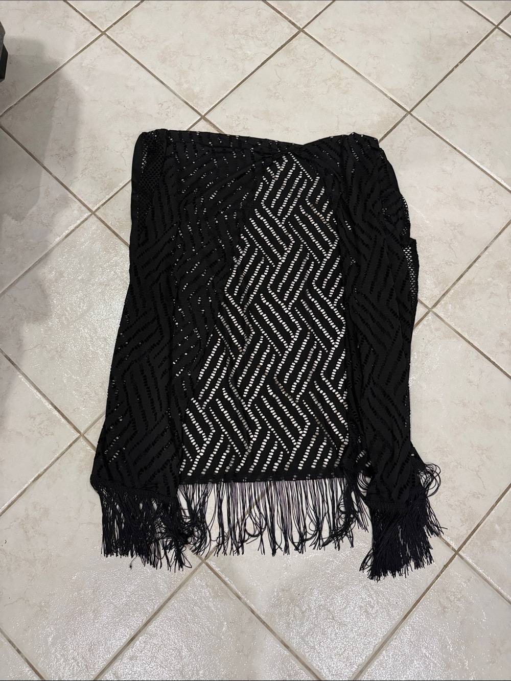 Kendall & James black sheer kimono